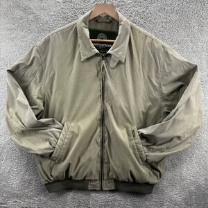 Weatherproof Jacket Men's XL Lightweight Green Zip Bomber Coat Casual Outdoor‎